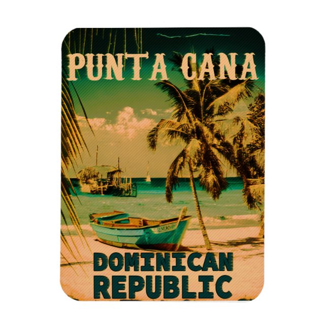 Punta Cana Dominican - Vintager Souvenir 80er Magnet (Vertikal)