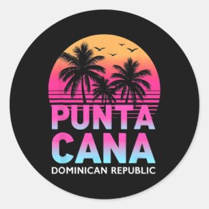 Punta Cana Dominikanische Republik Beach Ferien Fa Runder Aufkleber