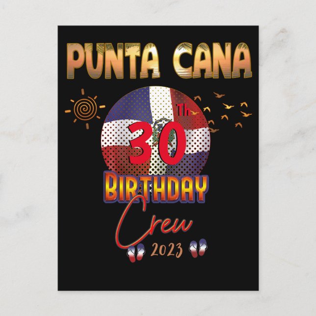 Punta Cana Dominikanische Republik Geburtstag Postkarte (Vorderseite)