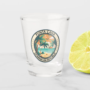 Punta Cana Dominikanische Republik Hut Abzeichen Schnapsglas