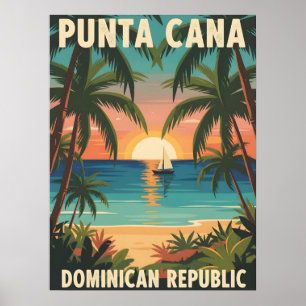 Punta Cana Dominikanische Republik Tropischer Sonn Poster