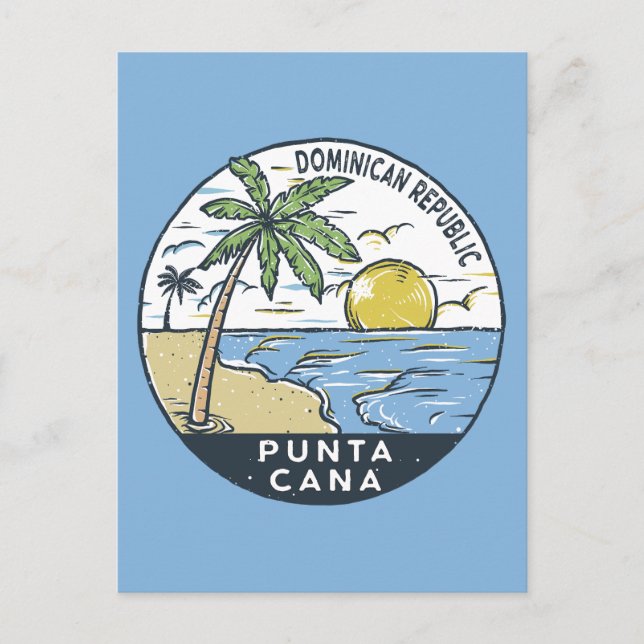 Punta Cana Dominikanische Republik Vintag Postkarte (Vorderseite)