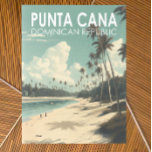 Punta Cana Dominikanische Republik Vintag Postkarte<br><div class="desc">Punta Cana Vektorgrafik Design. Die Gegend von Bávaro und Punta Cana bilden zusammen das so genannte Costa del Coco,  oder die Coconut Coast,  ein Gebiet mit üppigen All-Inklusive-Resorts.</div>