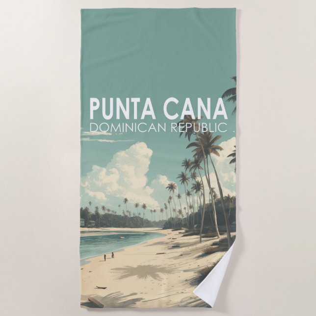 Punta Cana Dominikanische Republik Vintag Strandtuch (Vorderseite)