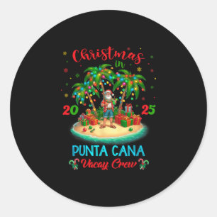 Punta Cana Dominikanische Republik Weihnachtskreuz Runder Aufkleber