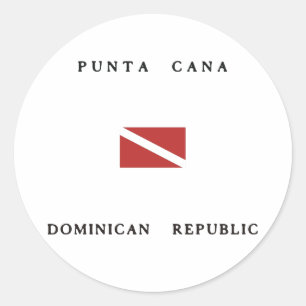 Punta Cana Dominikanische Runder Aufkleber