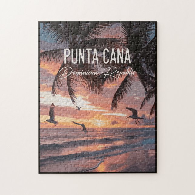Punta Cana DR Retro Seagull Souvenir tropical (Vertikal)