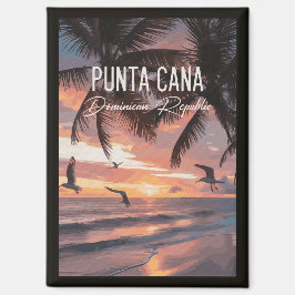 Punta Cana DR Retro Seagull Souvenir tropical Magnet