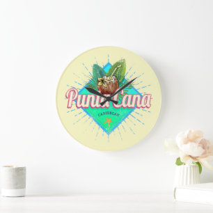 Punta Cana Karibik Dominikanische Republik Retro Große Wanduhr