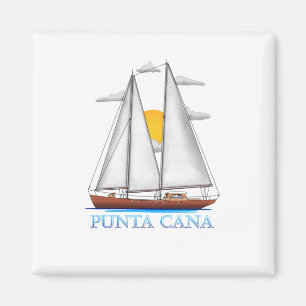Punta Cana Küste Nautical Segelschiff Magnet