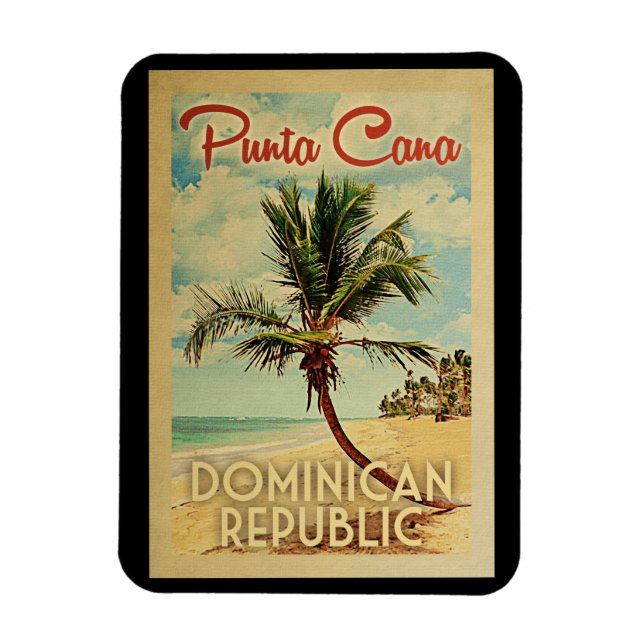 Punta Cana Magnet Dominikanische Republik Vintag (Vertikal)