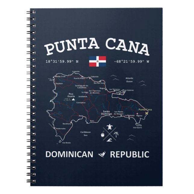 Punta Cana Map Notizblock (Vorderseite)