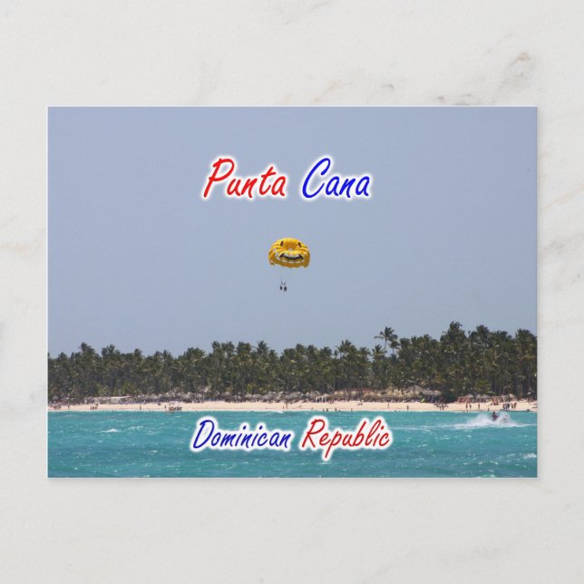 Punta Cana Parasailing Postkarte (Vorderseite)