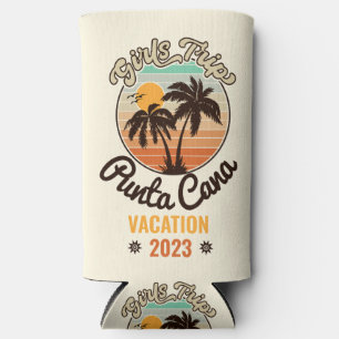 Punta Cana personalize Vacation 2023 Retro 60er Selters Dosenkühler