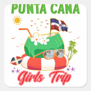 Punta Cana Quadratischer Aufkleber