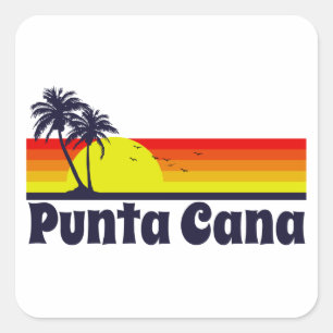 Punta Cana Quadratischer Aufkleber