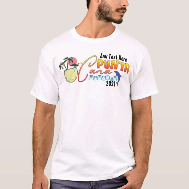 Punta Cana Vacation Beach Family - massgeschneider T-Shirt (Vorderseite)