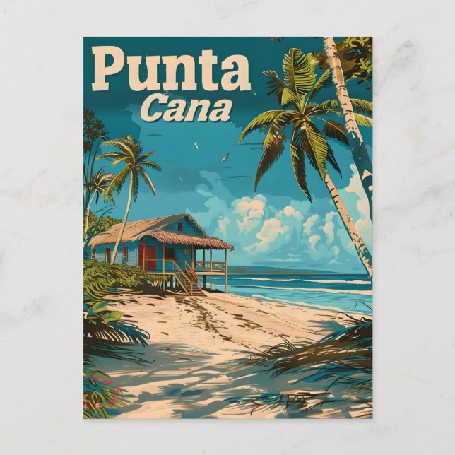 Punta Cana Vintage Postkarte (Vorderseite)