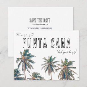 Punta Cana Zielhochzeit Save the Date Postkarte