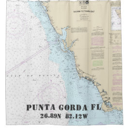 Punta Gorda FL — Breitengrad — Schönheitsdiagramm Duschvorhang
