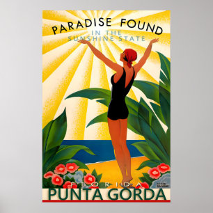 Punta Gorda Florida Charlotte County Reiseplakat Poster