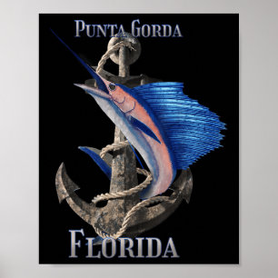Punta Gorda Florida Schwertfisch Marlin Hochseeang Poster