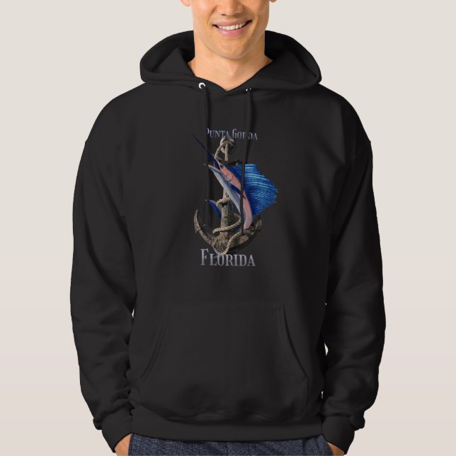 Punta Gorda Florida Schwertfisch Marlin Ocean Fisc Hoodie (Vorderseite)