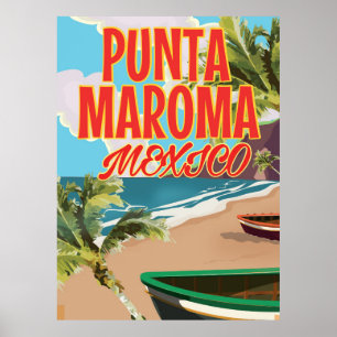 Punta Maroma Beach Mexique affiche voyage