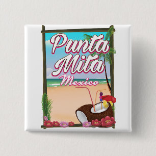 Punta Mita, Mexiko Beach Reiseplakat Button