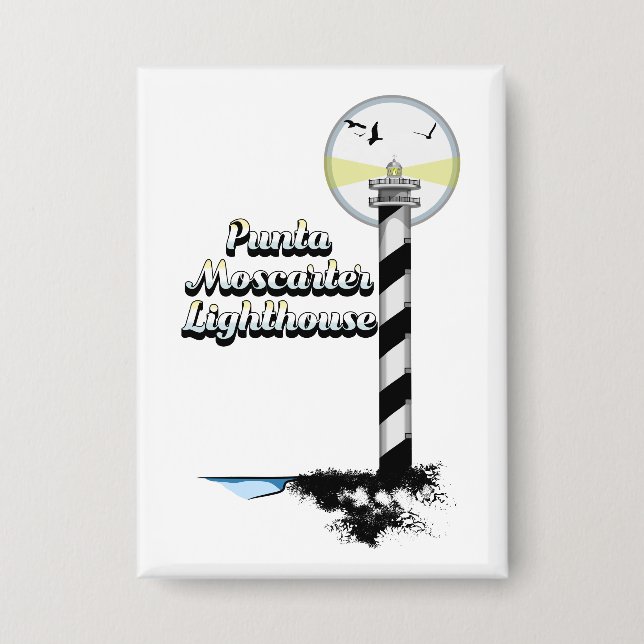 Punta Moscarter Lighthouse Button (Vorderseite)