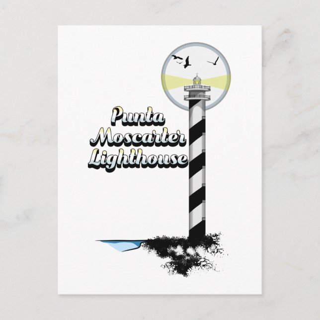 Punta Moscarter Lighthouse Postkarte (Vorderseite)