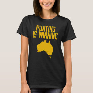 Punting™ gewinnt Australien auf Karte T-Shirt