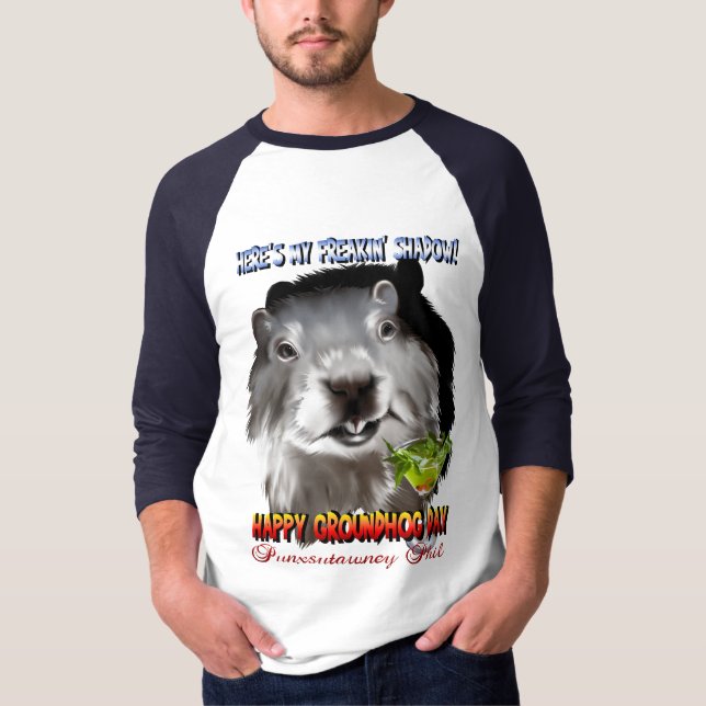 Punxsutawney Phils Schatten-Shirt T-Shirt (Vorderseite)