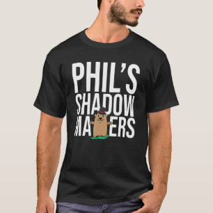 Punxsy Phils Niedlicher Groundhog Day Shadow zählt T-Shirt
