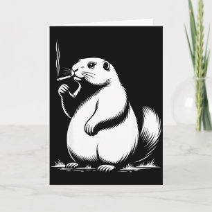 Punxy Phils Smoking Meme Groundhog Day Kostüm Gen Karte