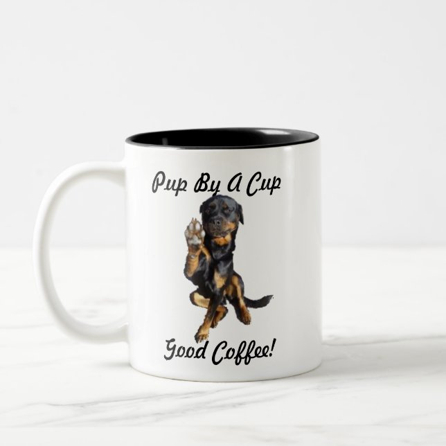Pup by Cup Zweifarbige Tasse (Links)