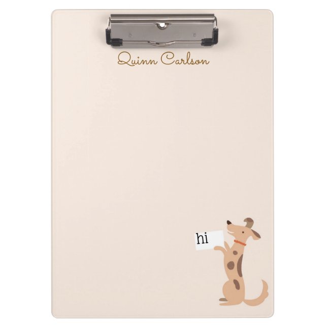 Pup Clip Board Klemmbrett (Vorderseite)