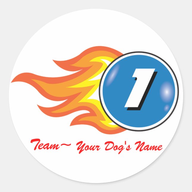 Pup Cup Classic_Team "Dein Hund" Runder Aufkleber (Vorderseite)
