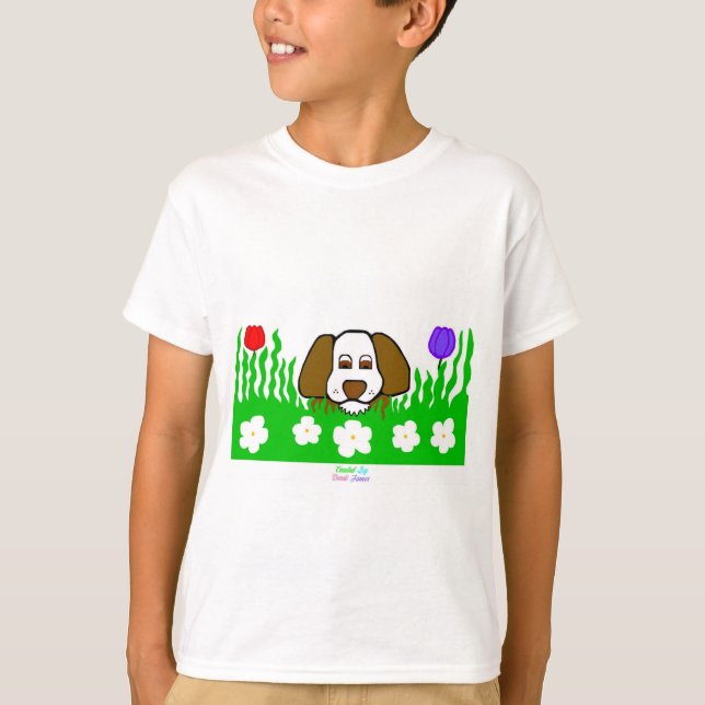 Pup N Play Boys White Basic T Shirt (Vorderseite)