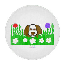 Pup N Play Round Glass Cutting Board 30,4 cm