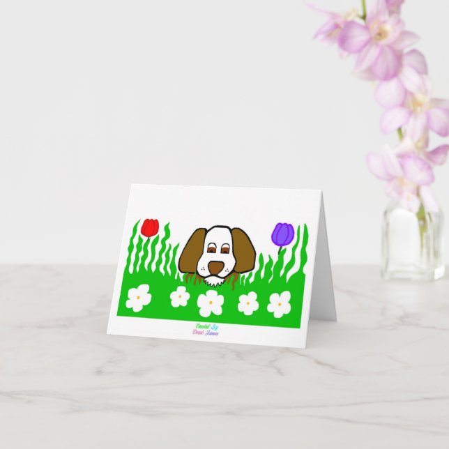 Pup N Play Small Grußkarte Karte (Orchidee)