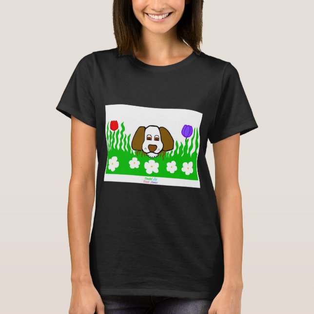 Pup N Play Women's Black Basic T Shirt (Vorderseite)
