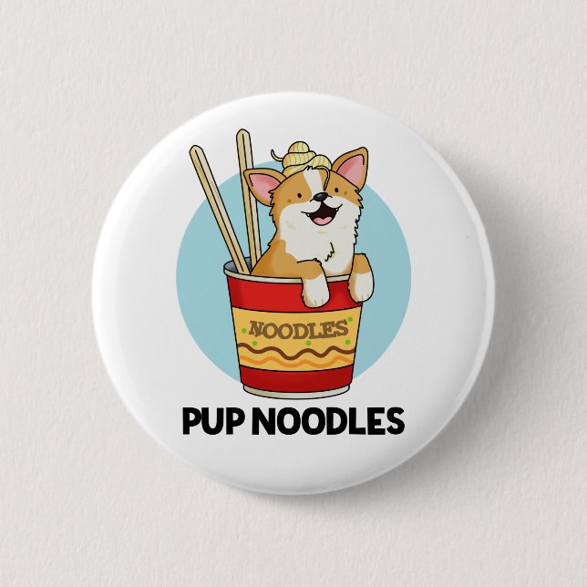 Pup Noodles Funny Cup Noodles Puff Button (Vorderseite)