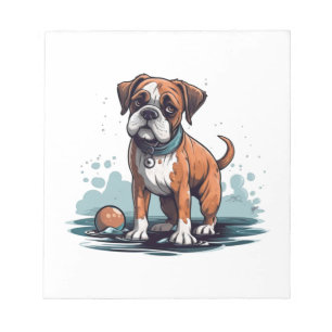 PupArt Design Boxershorts - Lustige Hund-Grafik Notizblock