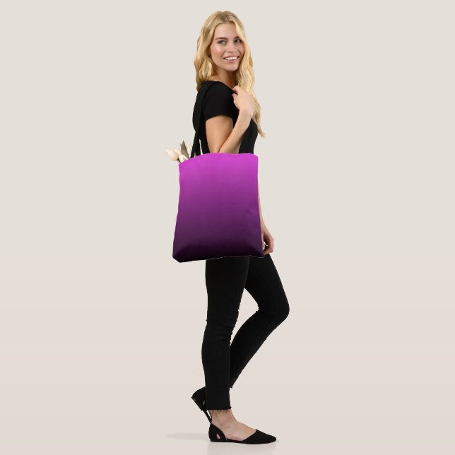 Puple to Black Gradient Ombre Print  Tasche (Am Model)
