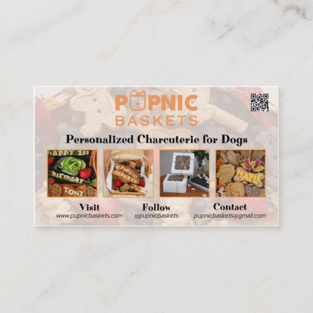 Pupnic Baskets Biz Cards Visitenkarte (Vorderseite)