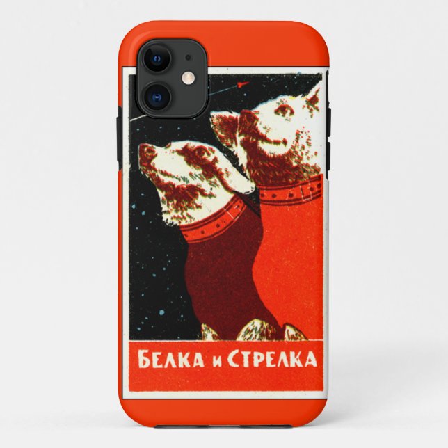 Pupniks Belka u. Strelka sowjetischer Raum Case-Mate iPhone Hülle (Rückseite)