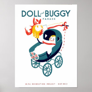 Puppe und Buggy Poster