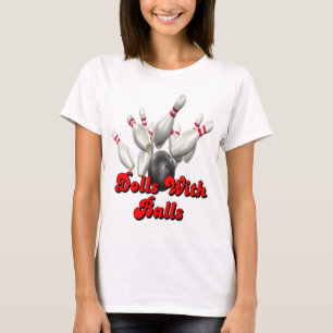 Puppen mit Ball-Bowling T-Shirt