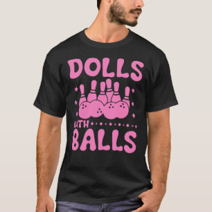 Puppen mit Balls Matching-Bowling-Team T-Shirt